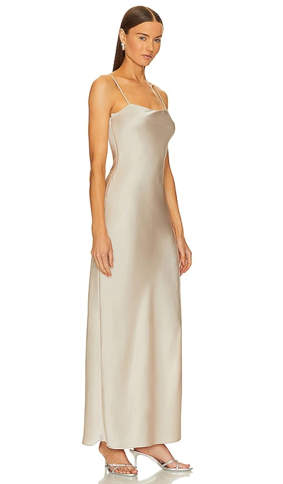 Shop Song Of Style Aniston Maxi Dress In Metallic Neutral