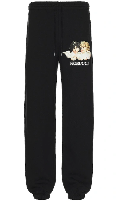 Shop Fiorucci Ribbed Angel Jogger In Black