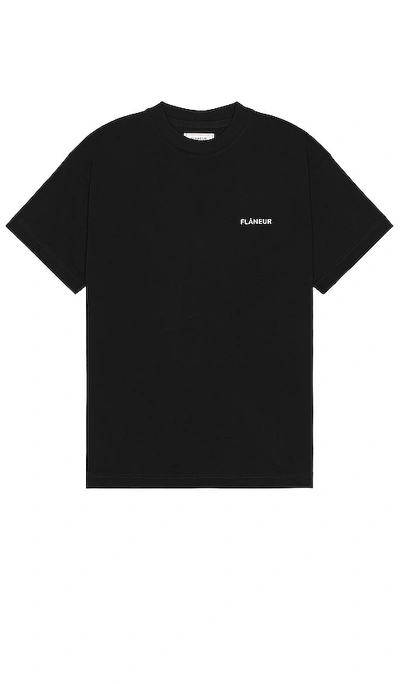 Shop Flâneur Essential T-shirt In Black