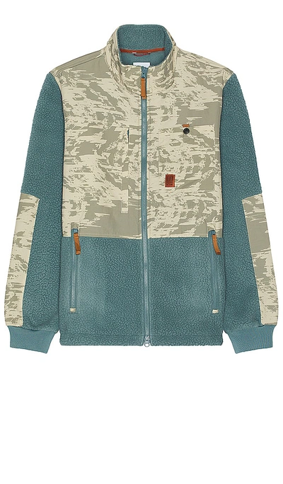Shop Topo Designs Subalpine Fleece Sweater In Sage