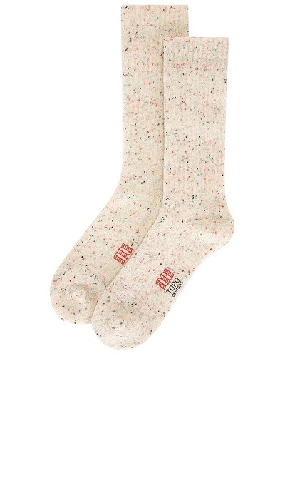 Shop Topo Designs Mountain Sock In Cream