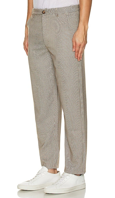 Shop Bound Dogtooth Woven Cropped Trousers In Brown