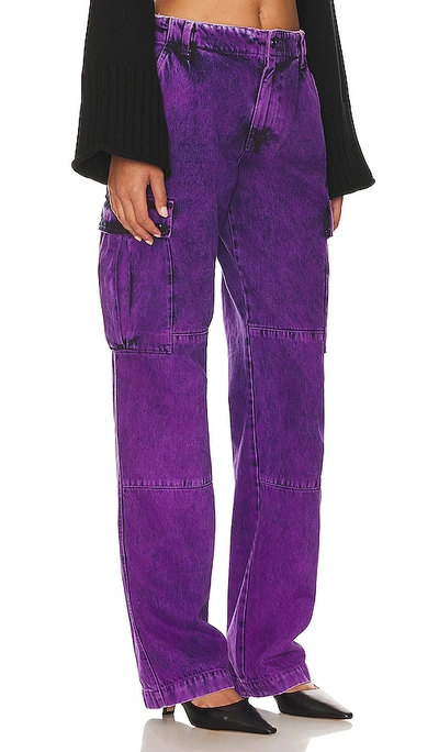 Shop Rta Denim Cargo Pant In Purple