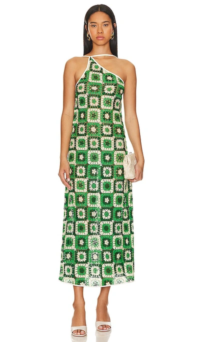 Shop Johanna Ortiz Lemongrass Maxi Dress In Green