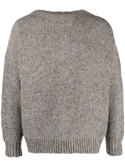 Shop Visvim Grey Amplus Wool Sweater