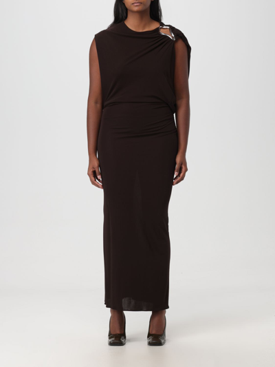 Lanvin Synthetic Fibers Dress In Brown