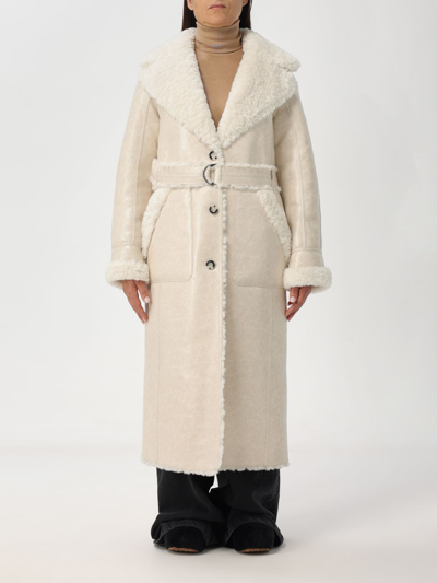 Shop Urbancode Fur Coats  Woman Color Beige