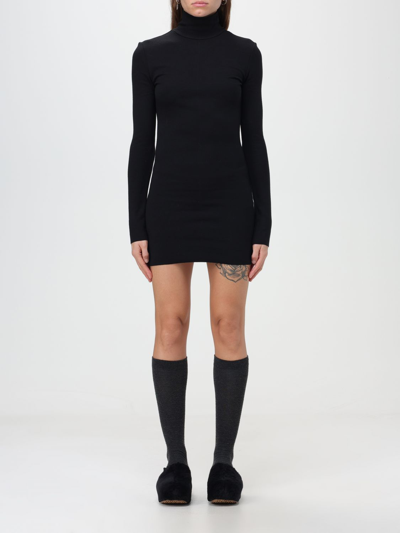 Shop Ami Alexandre Mattiussi Dress Ami Paris Woman Color Black