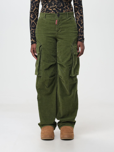 Shop Dsquared2 Pants  Woman Color Green