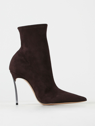 Shop Casadei Flat Ankle Boots  Woman Color Black