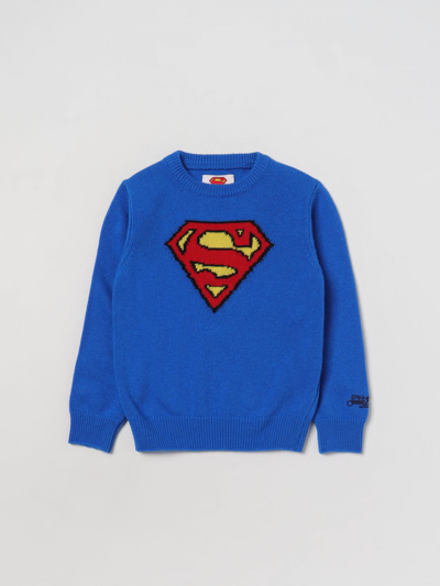 Shop Mc2 Saint Barth Sweater  Kids Color Blue