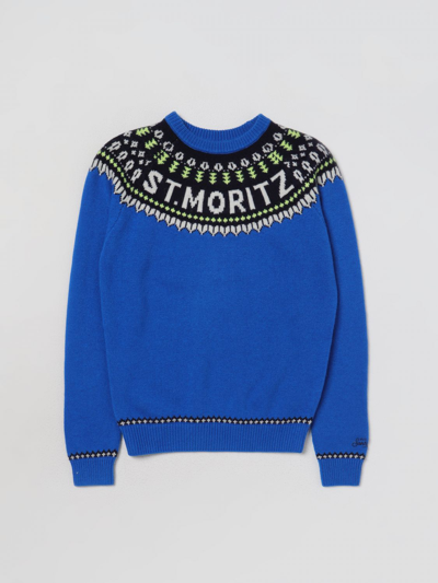Shop Mc2 Saint Barth Sweater  Kids Color Blue