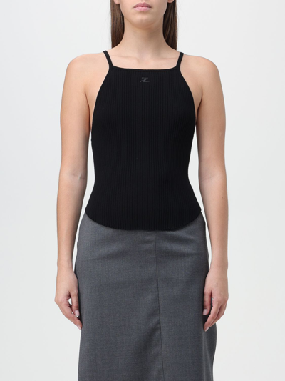 Shop Courrèges Top  Woman Color Black