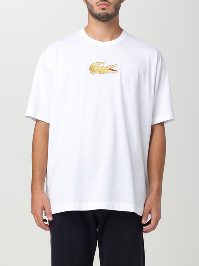 Shop Comme Des Garçons Shirt T-shirt Comme Des Garcons Shirt X Lacoste Men Color White