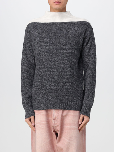 Shop Marni Sweater In Bicolor Wool In Grey