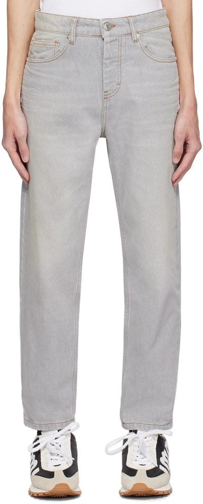 Shop Ami Alexandre Mattiussi Gray Tapered Jeans In Vintage Grey/0554