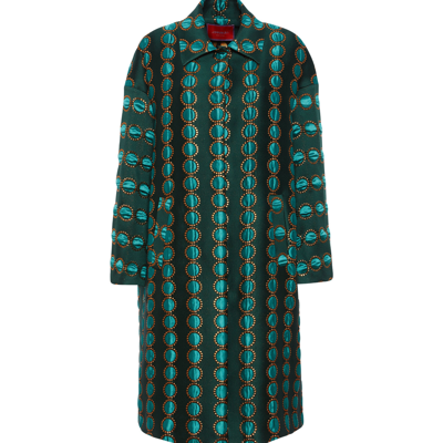 Shop La Doublej Boxy Coat In Winter Sun Emerald