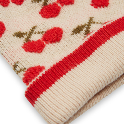 La Doublej Cherry Beanie In Off White