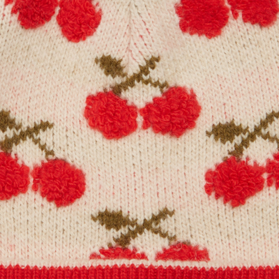 La Doublej Cherry Beanie In Off White