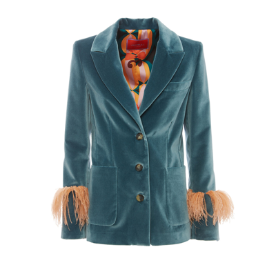 Shop La Doublej Keaton Jacket In Light Blue