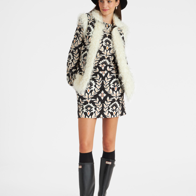 La Doublej Sleeveless Folk Jacket In Ghirlanda Black