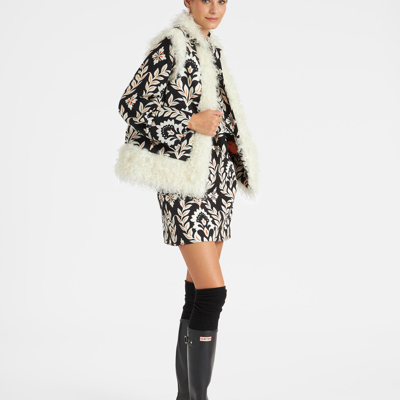 La Doublej Sleeveless Folk Jacket In Ghirlanda Black
