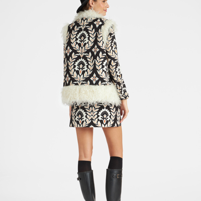 La Doublej Sleeveless Folk Jacket In Ghirlanda Black