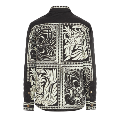 La Doublej Iris Shirt Jacket In Mix Tiles Placée Black