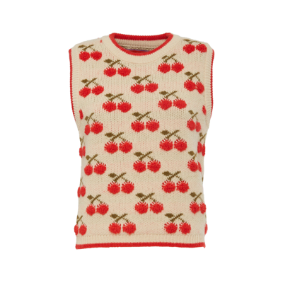 La Doublej Cherry Vest In Off White