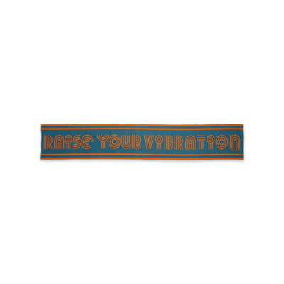 La Doublej Raise Your Vibration Striped Scarf In Dark Green
