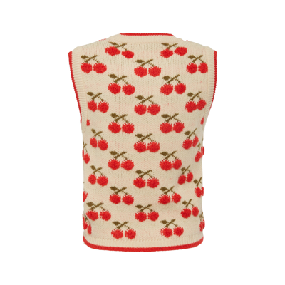 La Doublej Cherry Vest In Off White