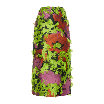Shop La Doublej Pencil Skirt In Wonderland Multicolor