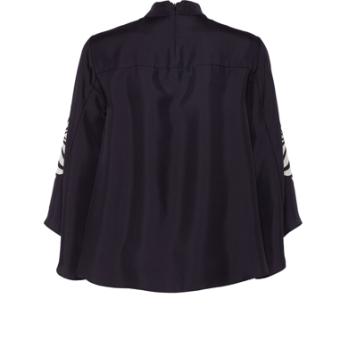 Shop La Doublej Make An Exit Top In Mix Tiles Placée Black