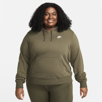 Shop Nike Women's  Sportswear Club Fleece Pullover Hoodie (plus Size) In Green