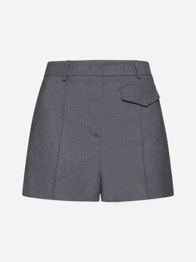 Shop Blanca Vita Salicaria Viscose-blend Shorts In Grey