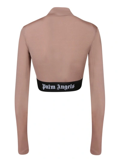 Shop Palm Angels Camel Colored Fitted Top In Brown