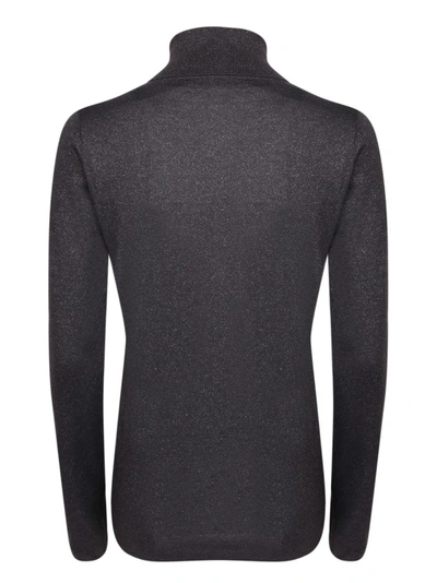 Shop Brunello Cucinelli Dark Grey Turtleneck Sweater In Black