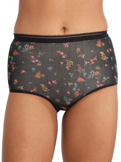 Shop Bare The Easy Everyday Cotton Brief In Black Ditsy