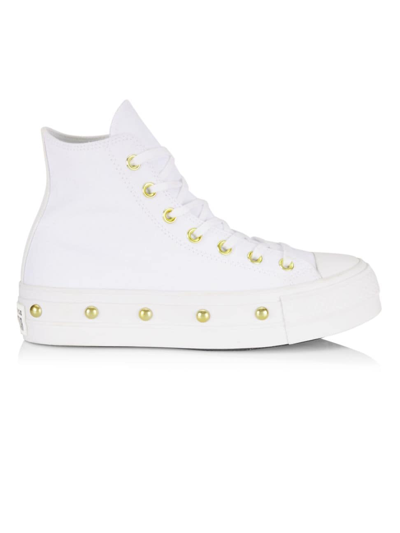Shop Converse Women's Chuck Taylor Platform Sneakers In White Gold