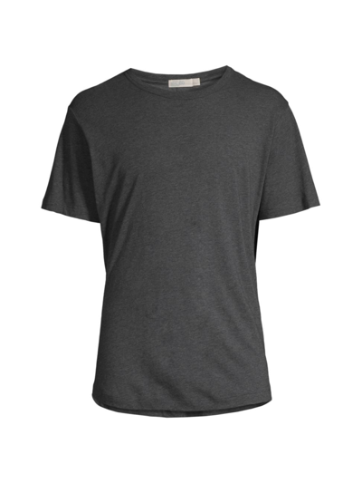 Shop Barefoot Dreams Men's Malibu Cotton-modal Crewneck T-shirt In Heather Slate