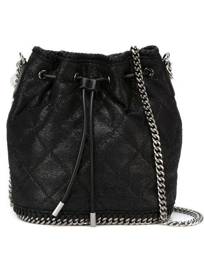 Shop Stella Mccartney Small Falabella Bucket Bag - Black