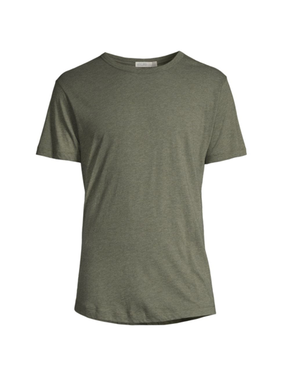 Shop Barefoot Dreams Men's Malibu Cotton-modal Crewneck T-shirt In Heather Charcoal