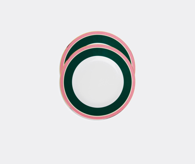 La Doublej Tableware Green Uni In Green