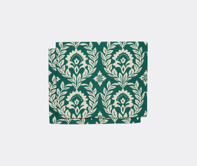 La Doublej Table Linens Green Uni In Green