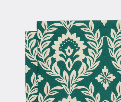 La Doublej Table Linens Green Uni In Green