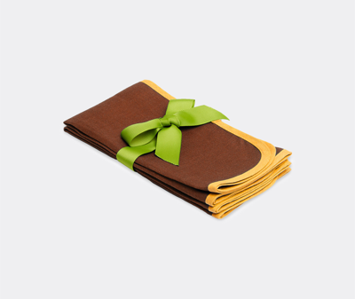 La Doublej Table Linens Brown Uni In Brown