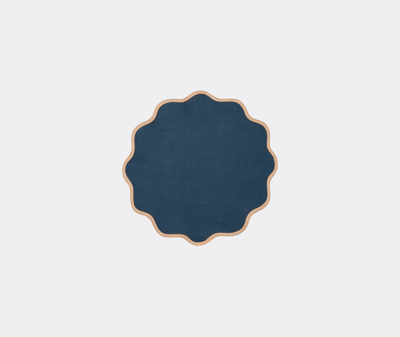 La Doublej Table Linens Blue Uni In Blue