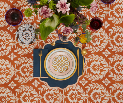 La Doublej Table Linens Blue Uni In Blue