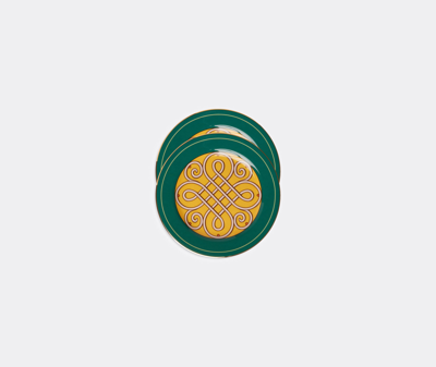 La Doublej Tableware Green Uni In Green