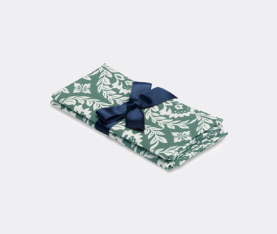 La Doublej Table Linens Green Uni In Green